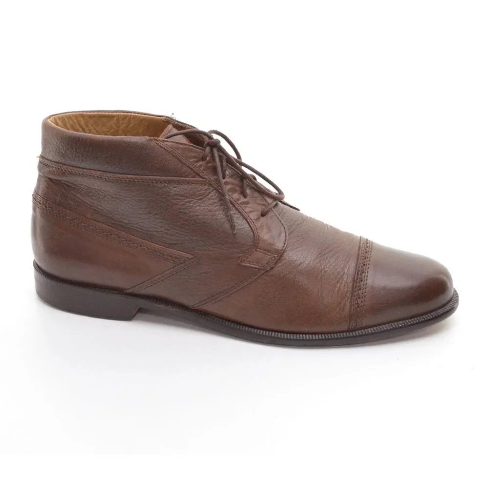 Men Cable & Co. Brown Cap Toe Lace Up Ankle Boots 9.5 D